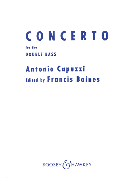 Double Bass Concerto in F by Antonio Capuzzi Double Bass - Sheet Music