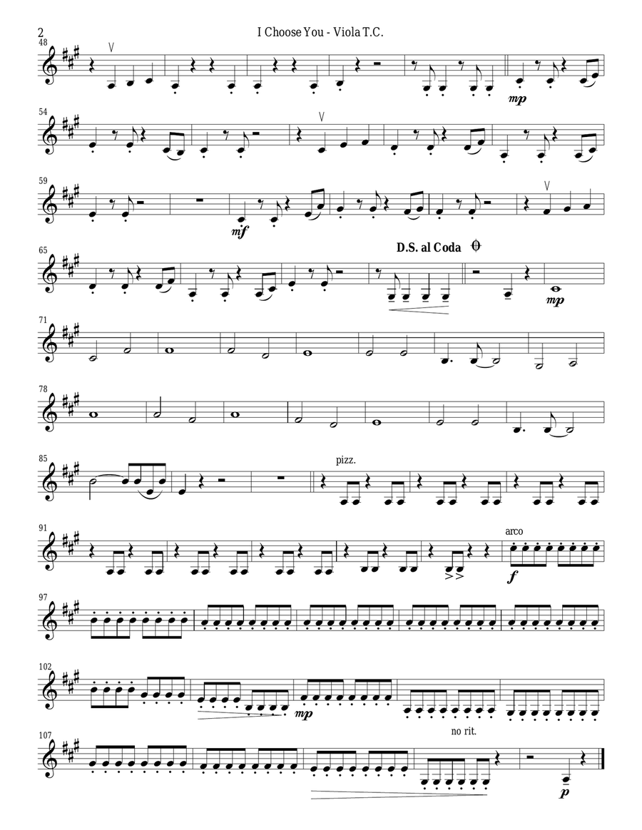 I Choose You I Choose You String Quartet scores gallery preview page 6