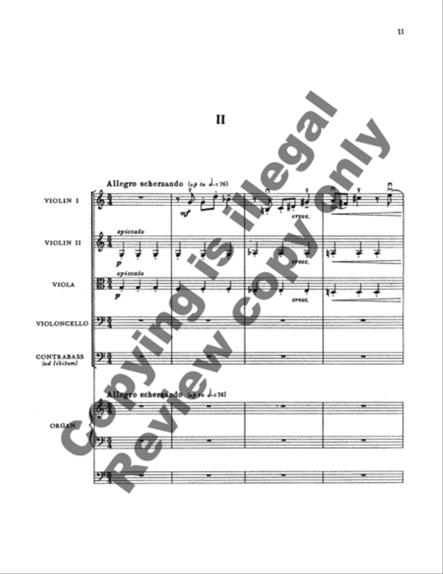 Sonata No. 2 for Organ and Strings (Score)