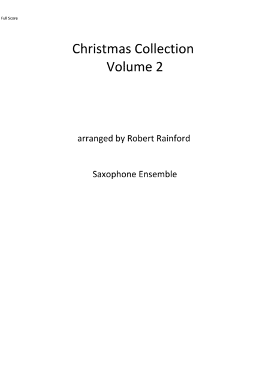 Christmas Collection Volume 2 Saxophone Ensemble scores gallery preview page 1