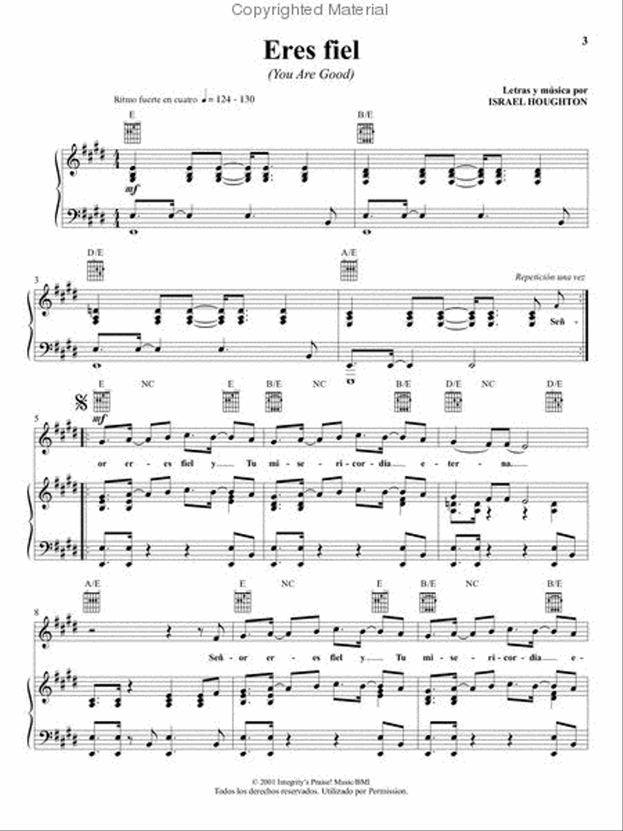 Alabanzas Poderosas Piano, Vocal, Guitar scores gallery preview page 3
