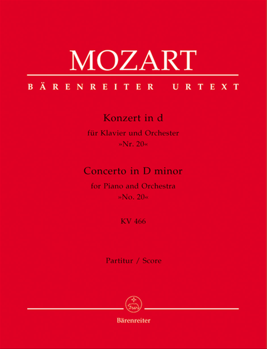 Concerto for Piano and Orchestra, No. 20 d minor, KV 466 Orchestra scores gallery preview page 1
