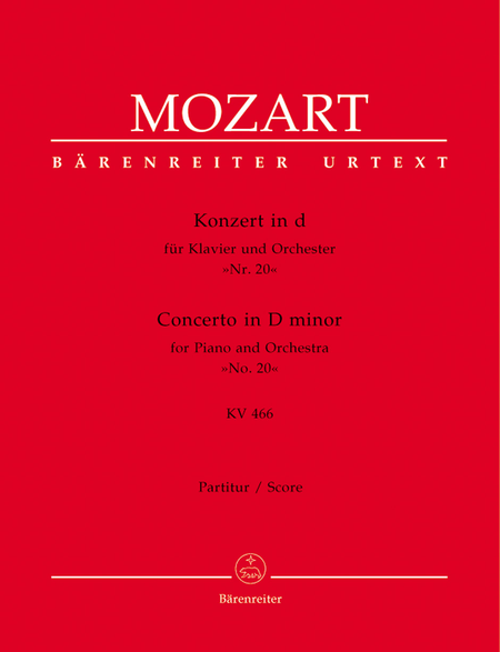 Concerto for Piano and Orchestra, No. 20 d minor, KV 466