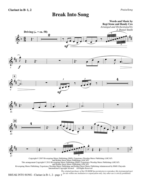Break Into Song - Bb Clarinet 1 & 2