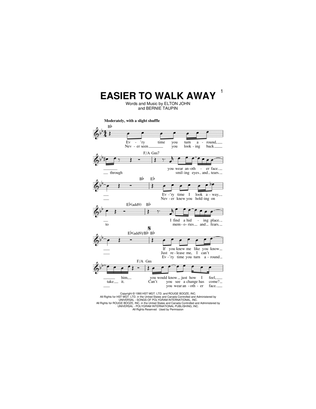 Book cover for Easier To Walk Away
