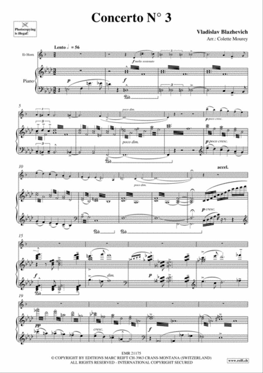 Concerto No. 3 Concerto No. 3 Horn scores gallery preview page 5