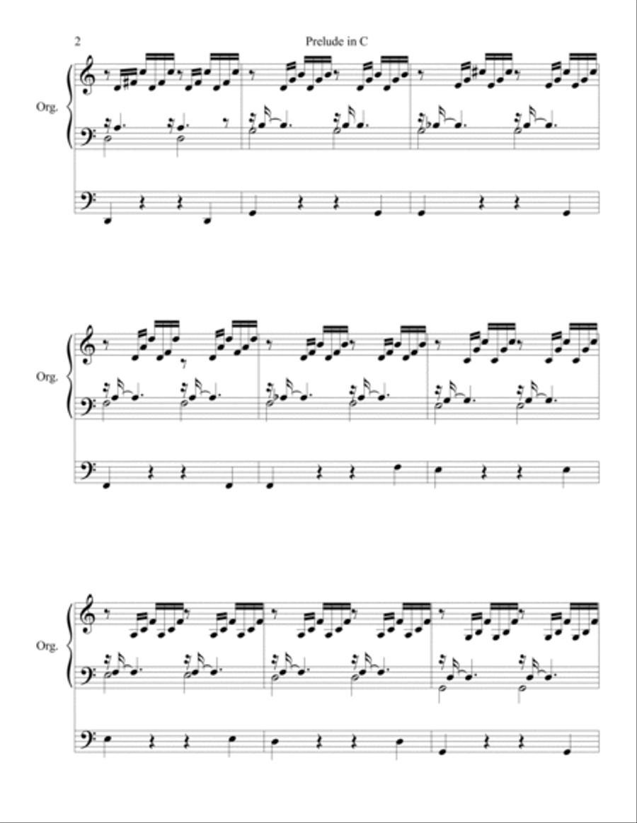 Prelude in C Organ Solo scores gallery preview page 2