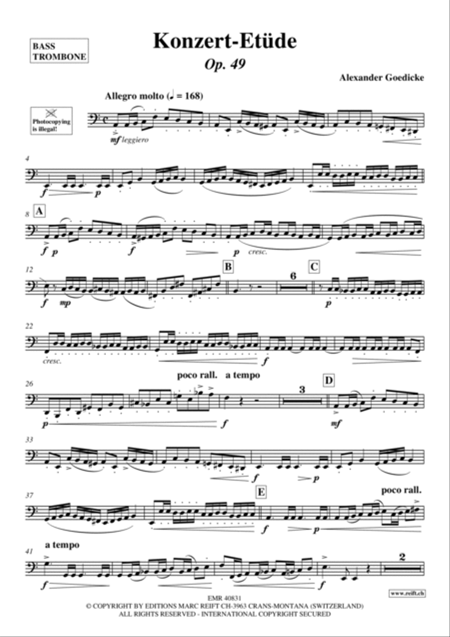Konzert-Etude Konzert-Etude Trombone scores gallery preview page 2