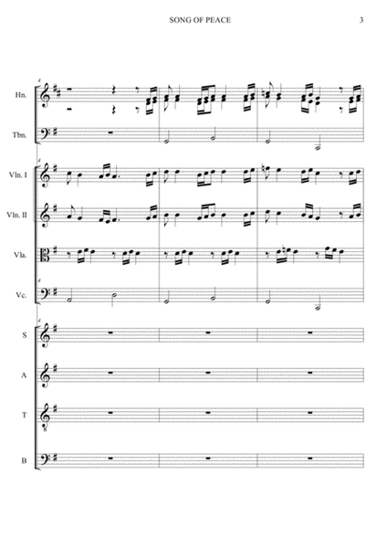 SONG OF PEACE - Tagliabue - Trombone, Horn in F, String Quartet, Choir, SATB image number null