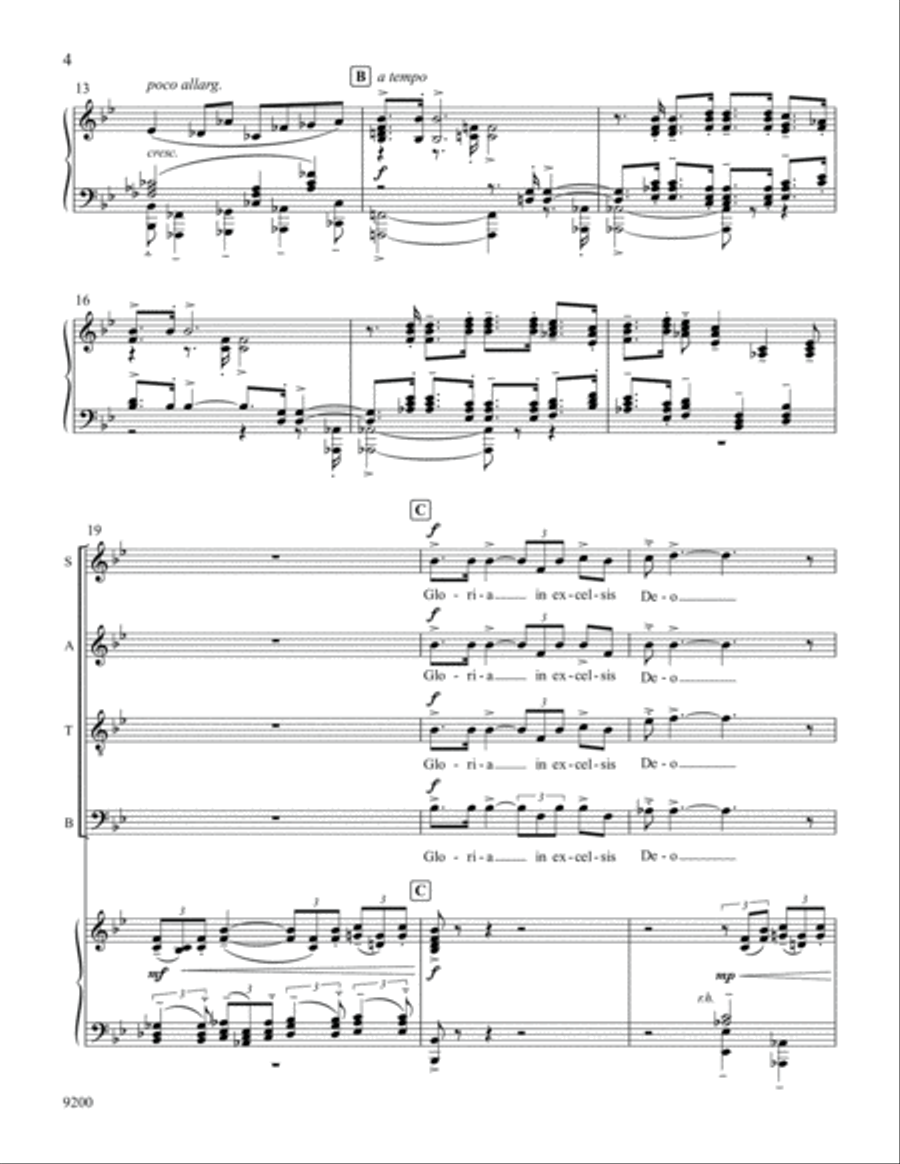 Gloria (Choral Score)