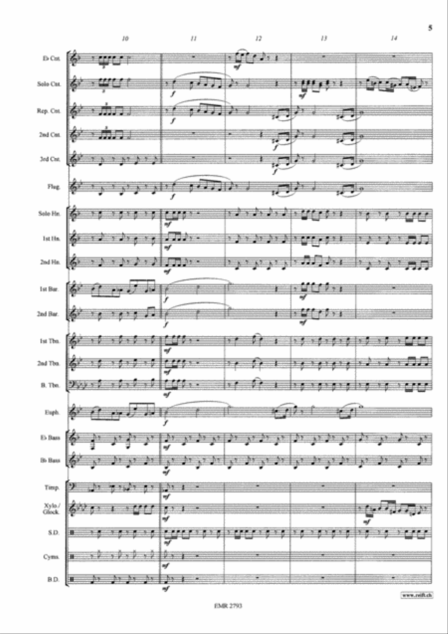 Happy Days Overture Brass Band scores gallery preview page 6
