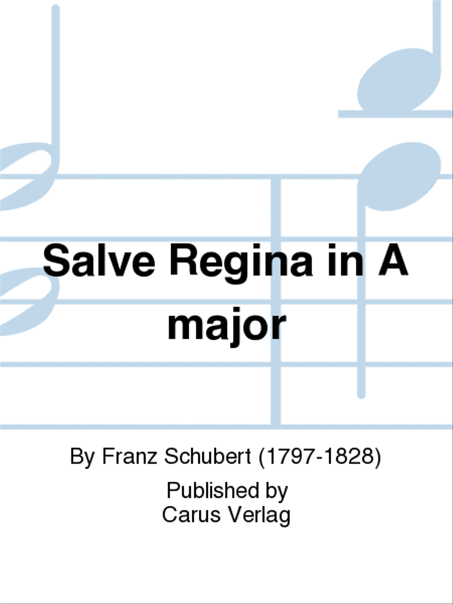 Salve Regina in A major Double Bass scores gallery preview page 1