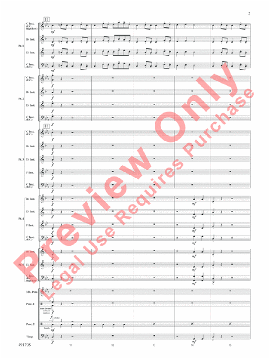 Astronomica Concert Band scores gallery preview page 6