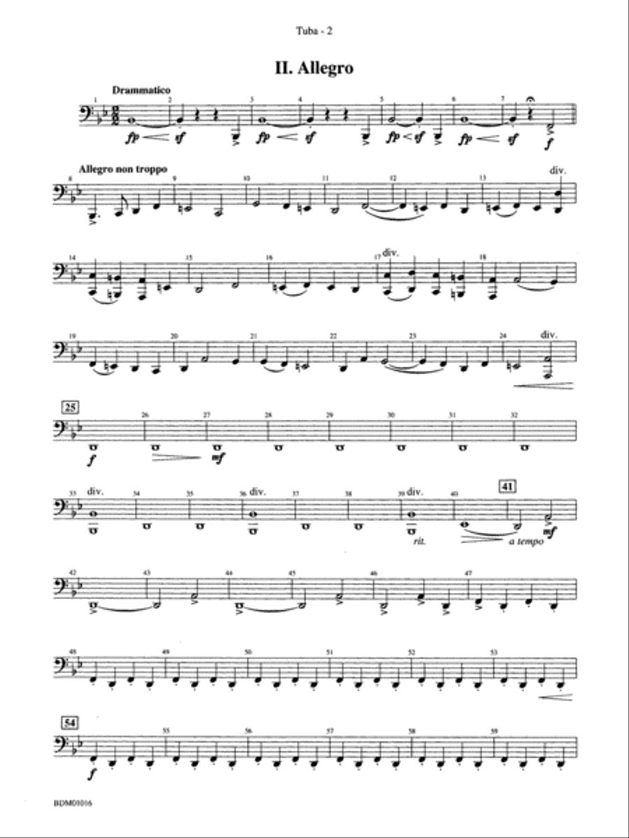 Fanfare and Allegro: Tuba Concert Band scores gallery preview page 2