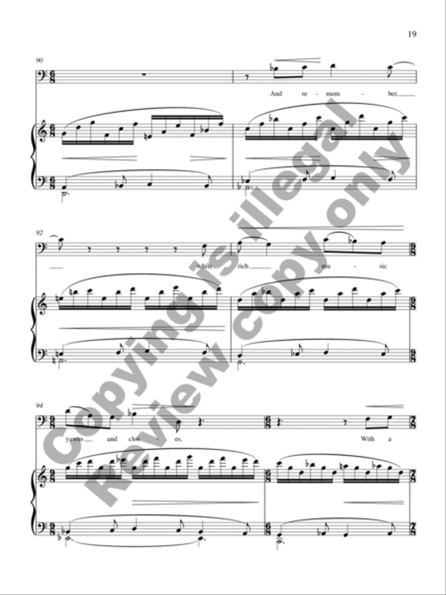 Nocturne of Remembered Spring Baritone Voice scores gallery preview page 14