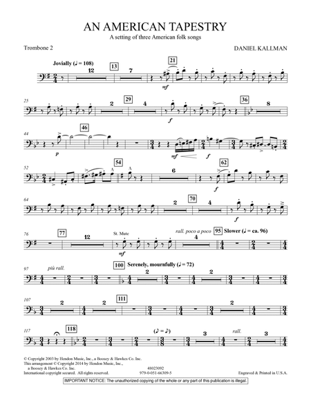 An American Tapestry (for Wind Ensemble) - Trombone 2