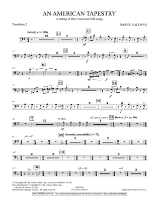 An American Tapestry (for Wind Ensemble) - Trombone 2