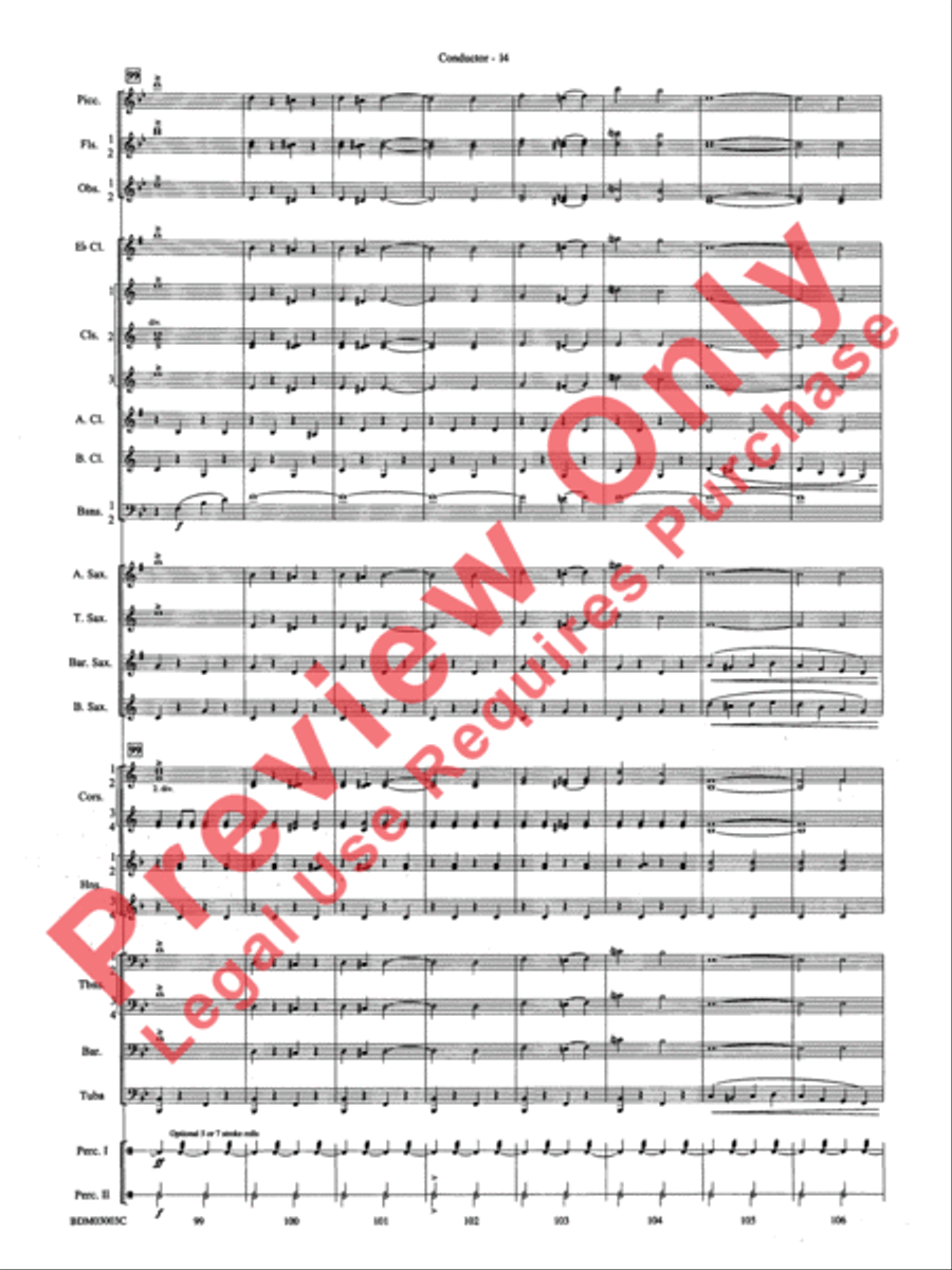 The Pride of the Wolverines Concert Band scores gallery preview page 16