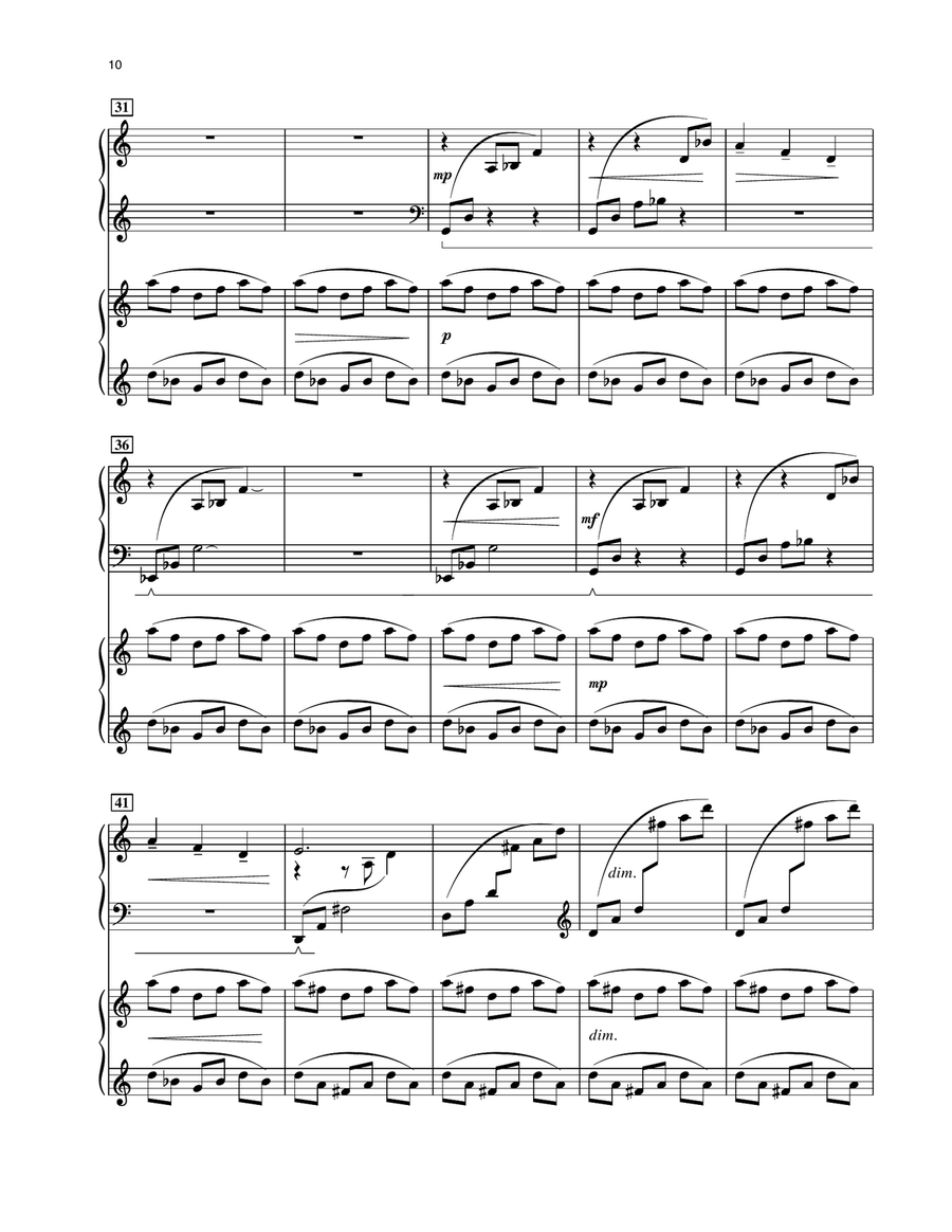 Alpine Snowfall (from Presto Scherzo) (for 2 pianos) Piano Duet scores gallery preview page 3