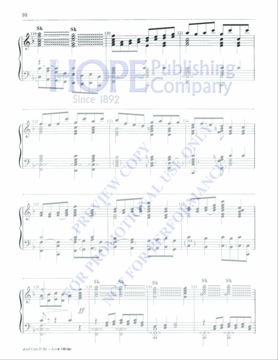 And Can It Be with Love Divine 5-Octaves scores gallery preview page 10