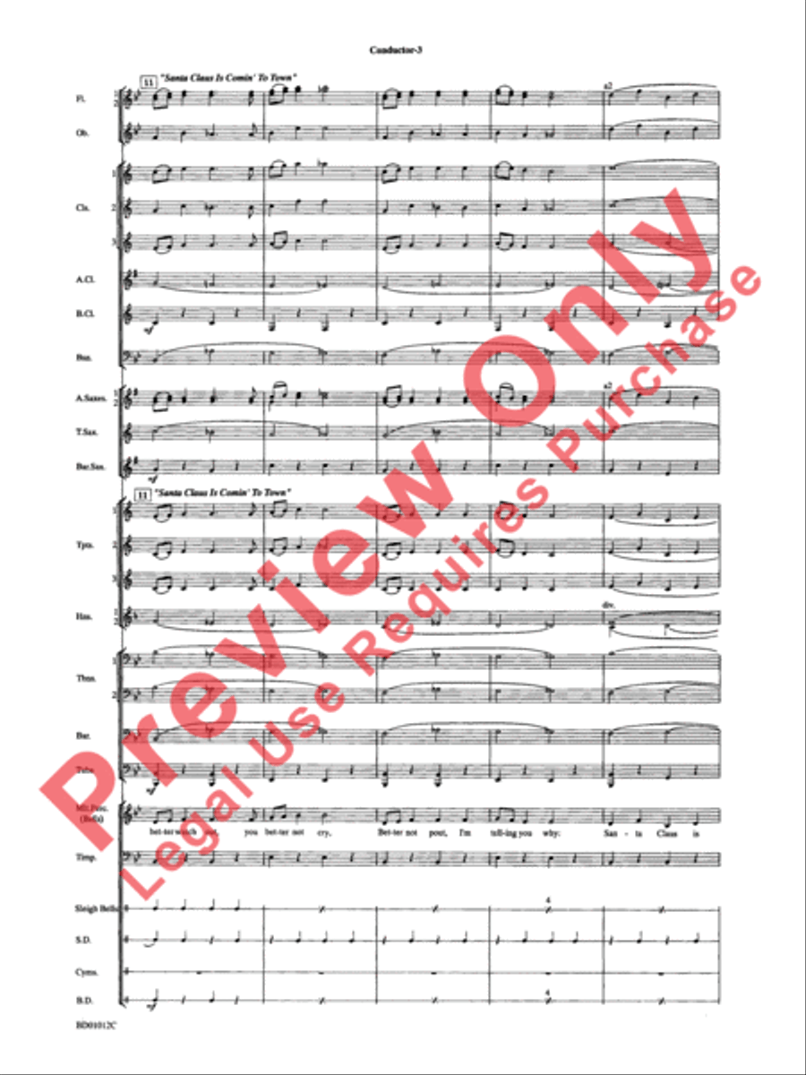 Christmas Pop Sing Along (for Concert Band with Audience Participation) Concert Band scores gallery preview page 5