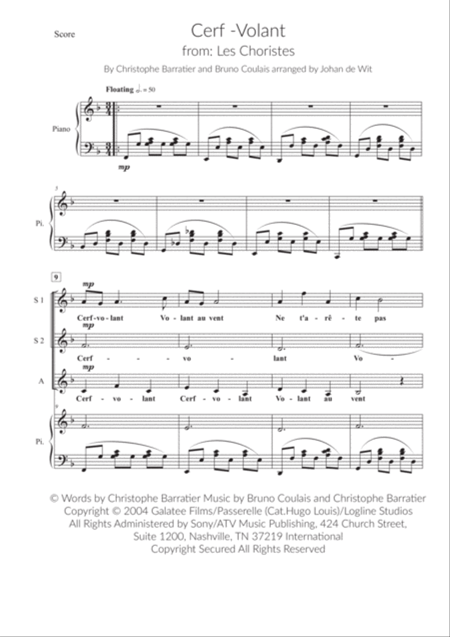 Cerf-volant SSA scores gallery preview page 1