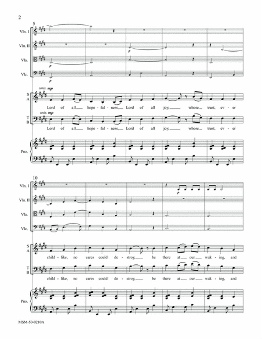 Lord of All Hopefulness Choir scores gallery preview page 4