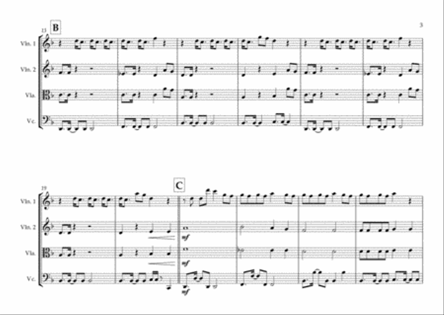 Juice Juice String Quartet scores gallery preview page 3