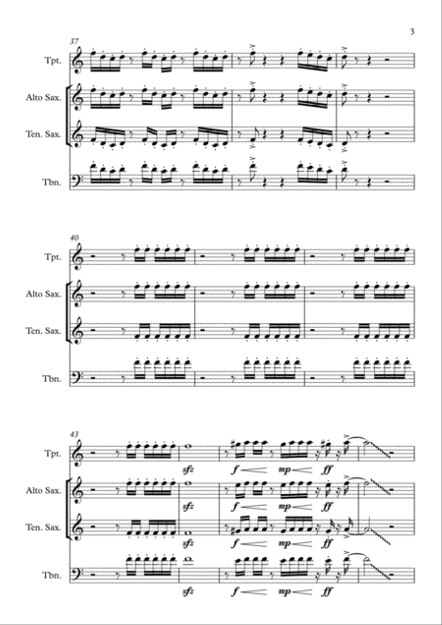 Uptown Funk Uptown Funk Small Ensemble scores gallery preview page 3