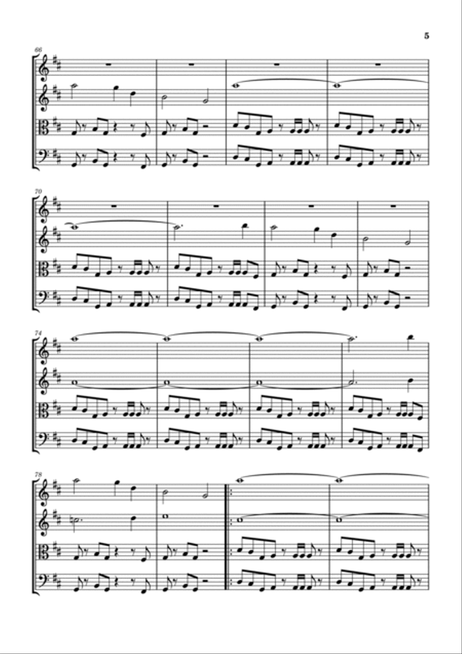 Cars String Quartet scores gallery preview page 6