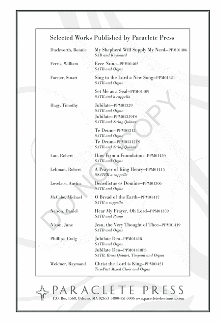 Preces and Responses in G-Major 4-Part scores gallery preview page 9