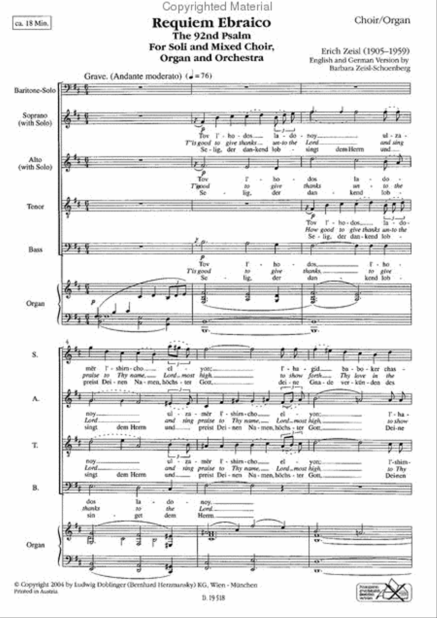Requiem ebraico Choir scores gallery preview page 2