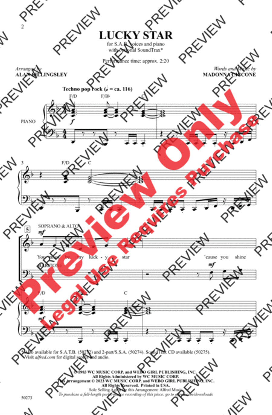 Lucky Star 3-Part scores gallery preview page 2