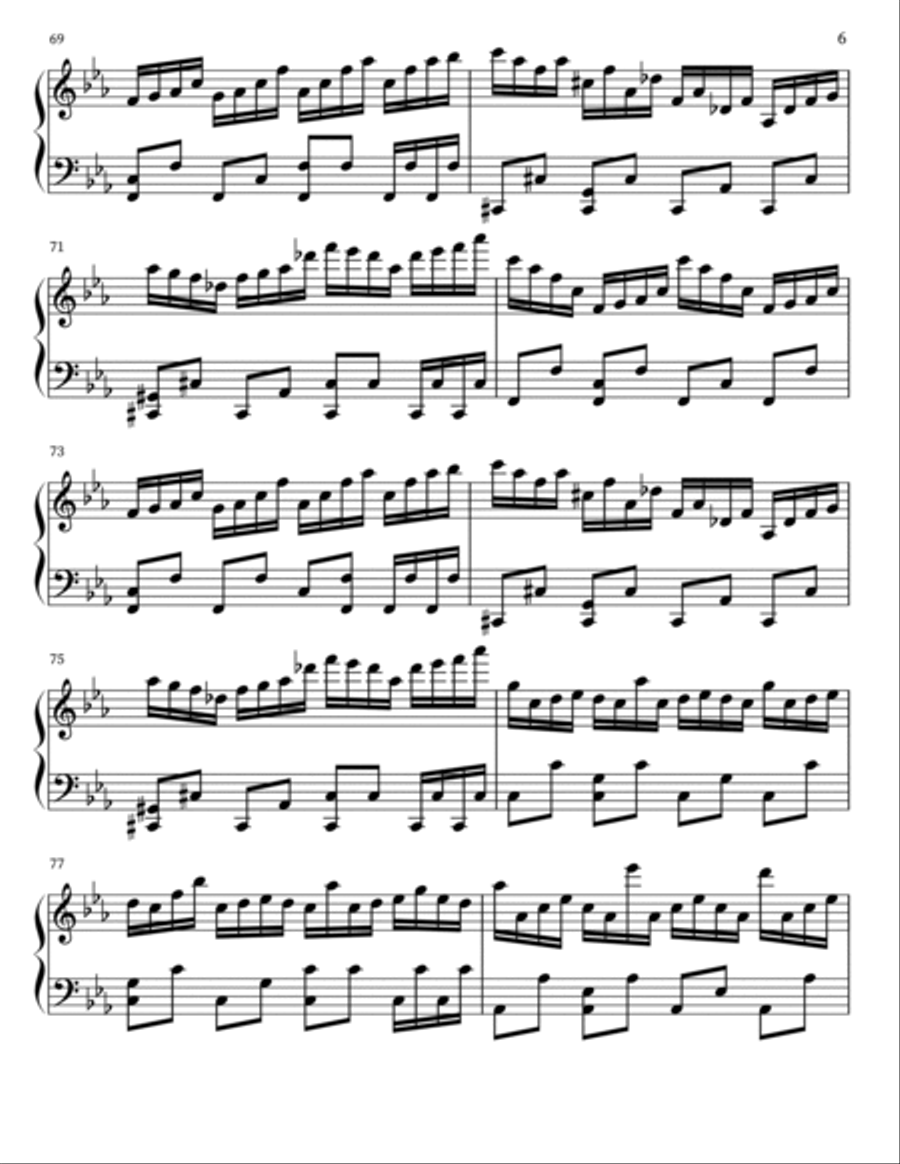 At The Speed Of Light (ÆÞ ŞPĘĖÐ ŒF ŁĮĞĦÞ) Piano Solo scores gallery preview page 6