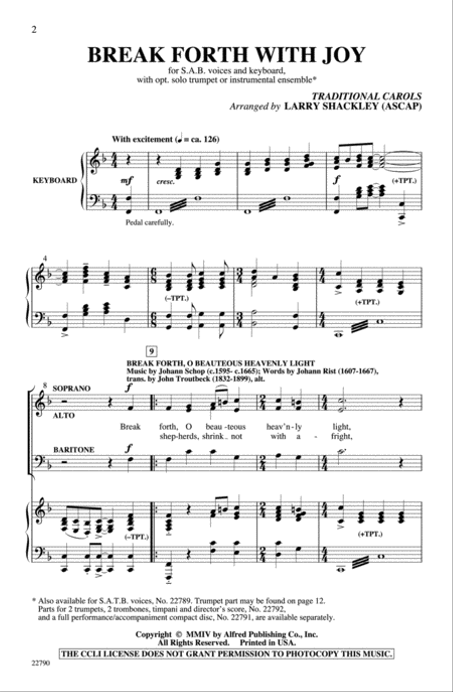 Break Forth with Joy 3-Part scores gallery preview page 2