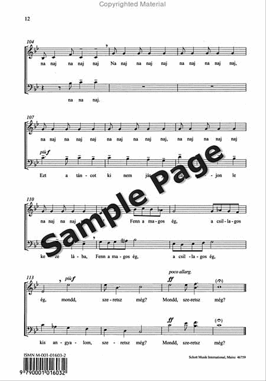 Inaktelki Nóták/Songs from Inaktelke 2-Part scores gallery preview page 13