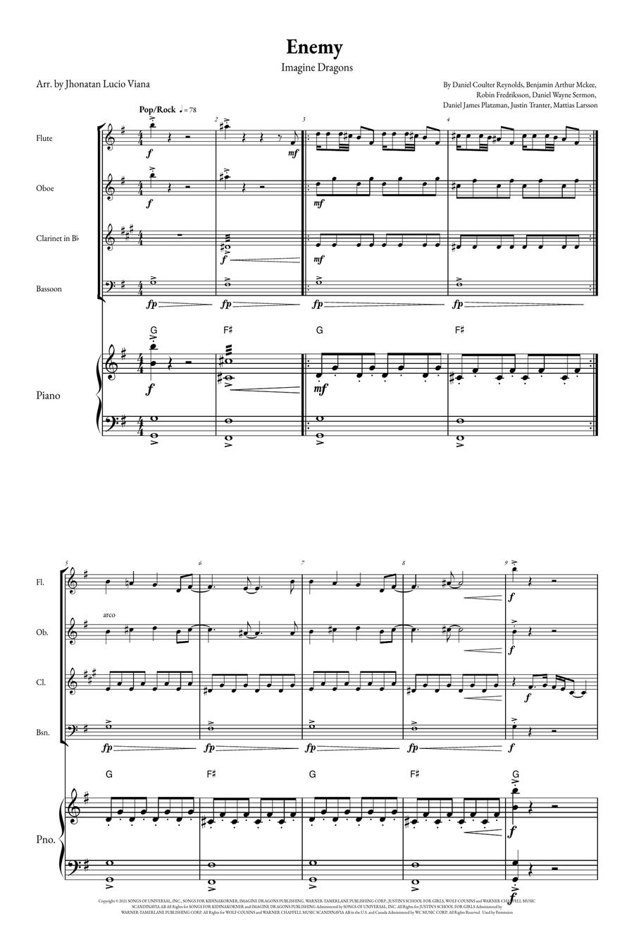 Enemy Small Ensemble scores gallery preview page 1