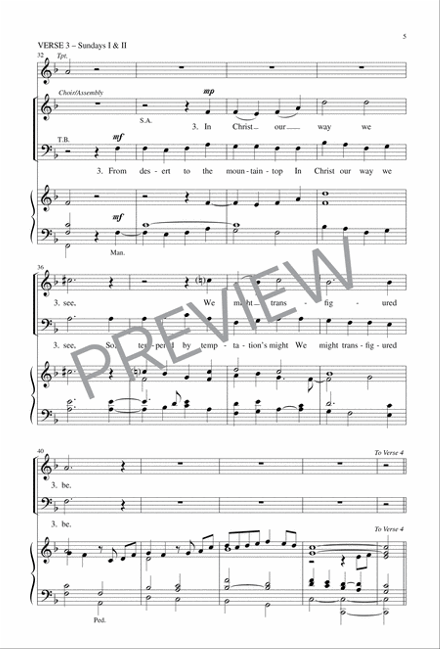 From Ashes to the Living Font 4-Part scores gallery preview page 6