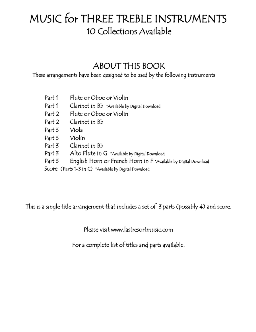 Dance of the Sugar Plum Fairy from The Nutcracker for Woodwind Trio (Flute, Oboe, Clarinet) Small Ensemble scores gallery preview page 2