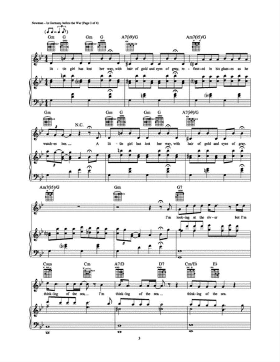 In Germany Before the War Piano, Vocal, Guitar scores gallery preview page 3