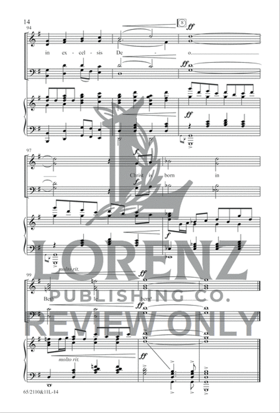 The Road to Bethlehem 4-Part scores gallery preview page 13