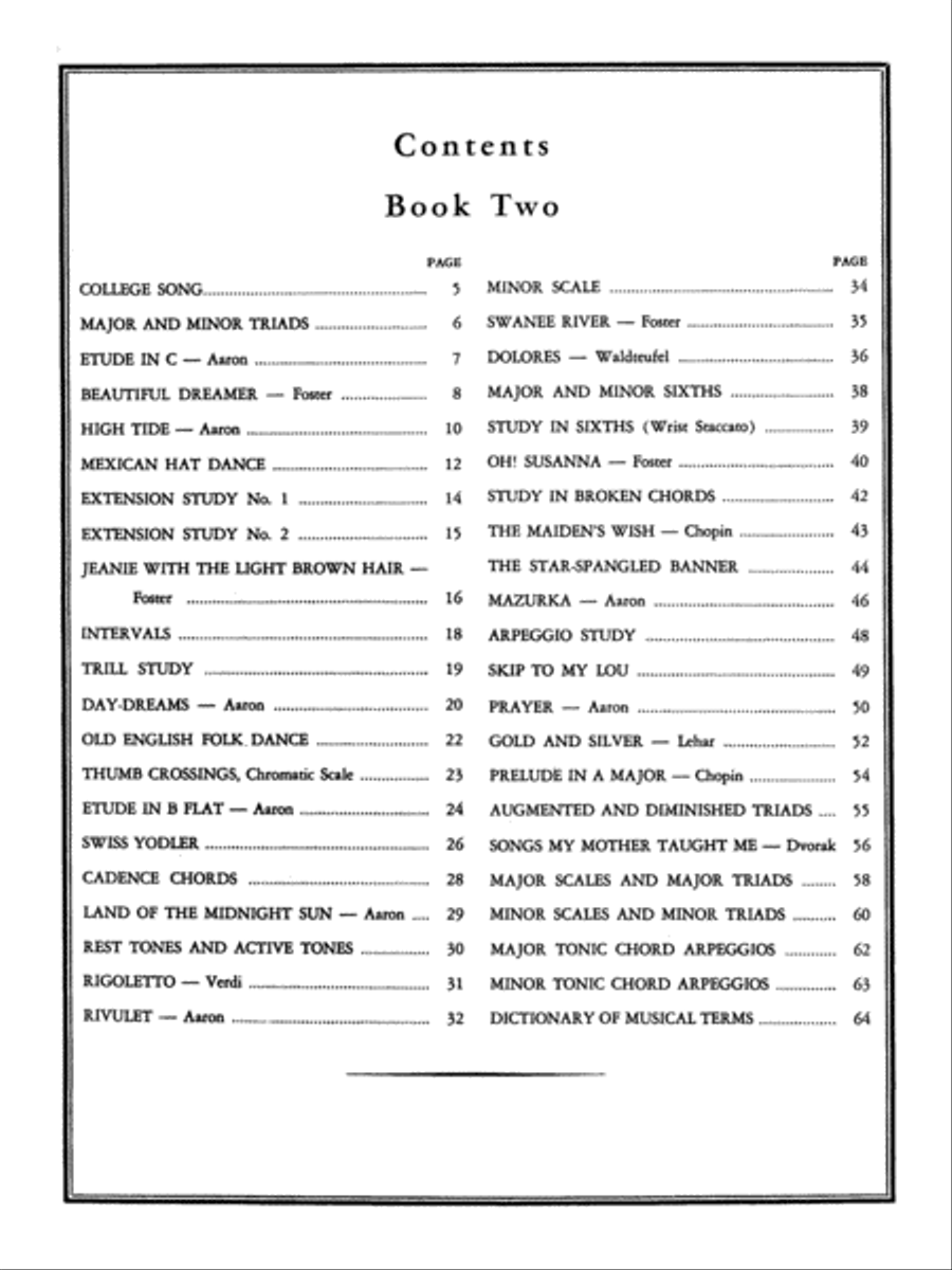 Michael Aaron Piano Course Adult Piano Course, Book 2 Piano Method scores gallery preview page 2