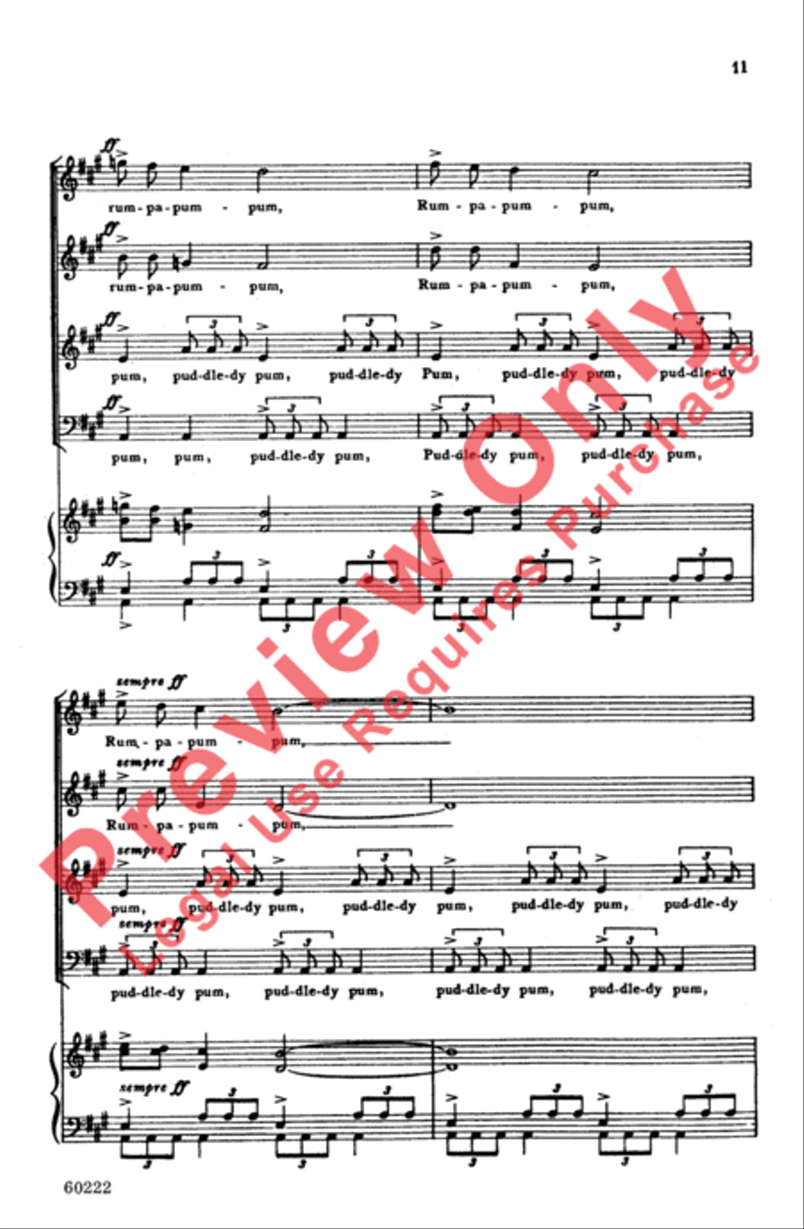 The Little Drummer Boy 4-Part scores gallery preview page 11