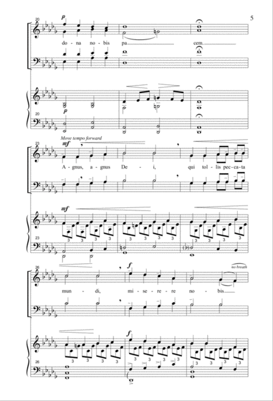 Agnus Dei 4-Part scores gallery preview page 3