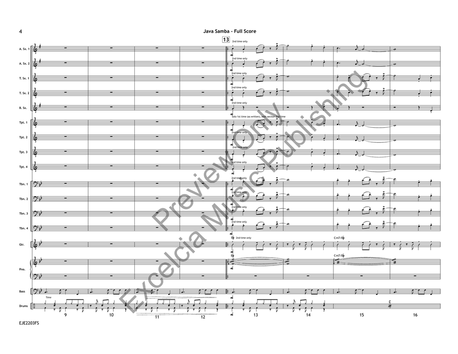 Java Samba Jazz Ensemble scores gallery preview page 3