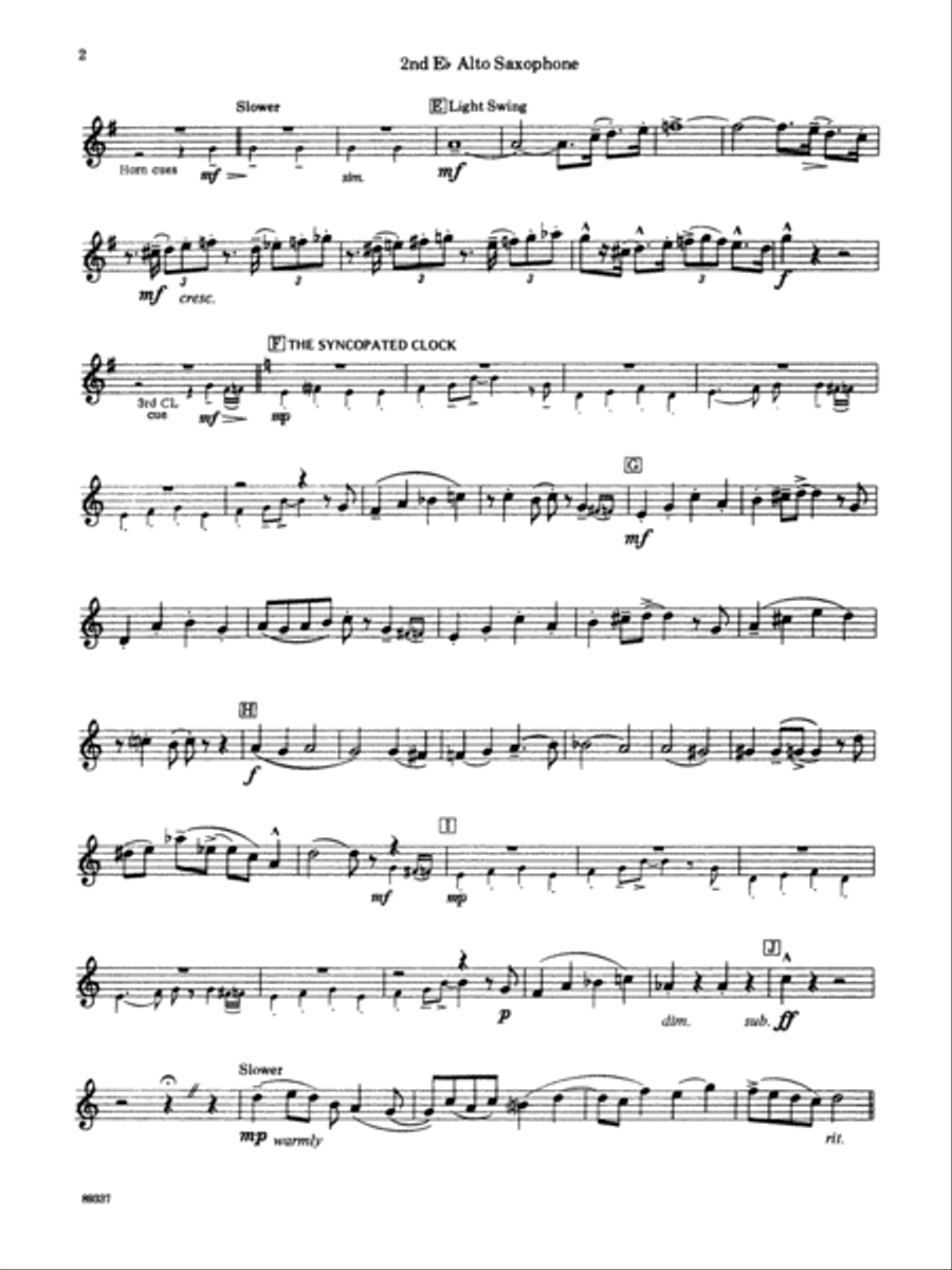 Leroy Anderson Portrait: 2nd E-flat Alto Saxophone Concert Band scores gallery preview page 2