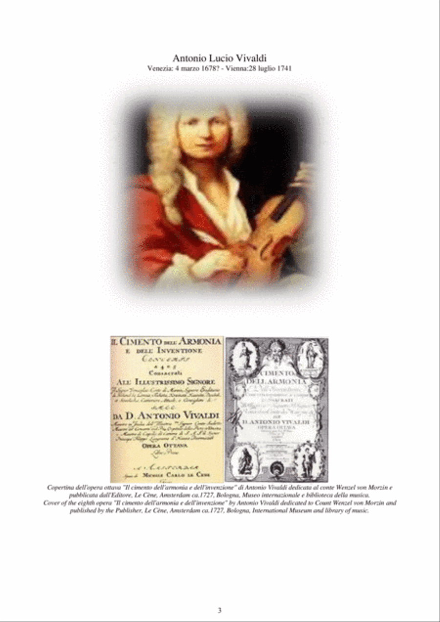 The Vivaldi's Four Seasons for Flute and Piano Flute Solo scores gallery preview page 3