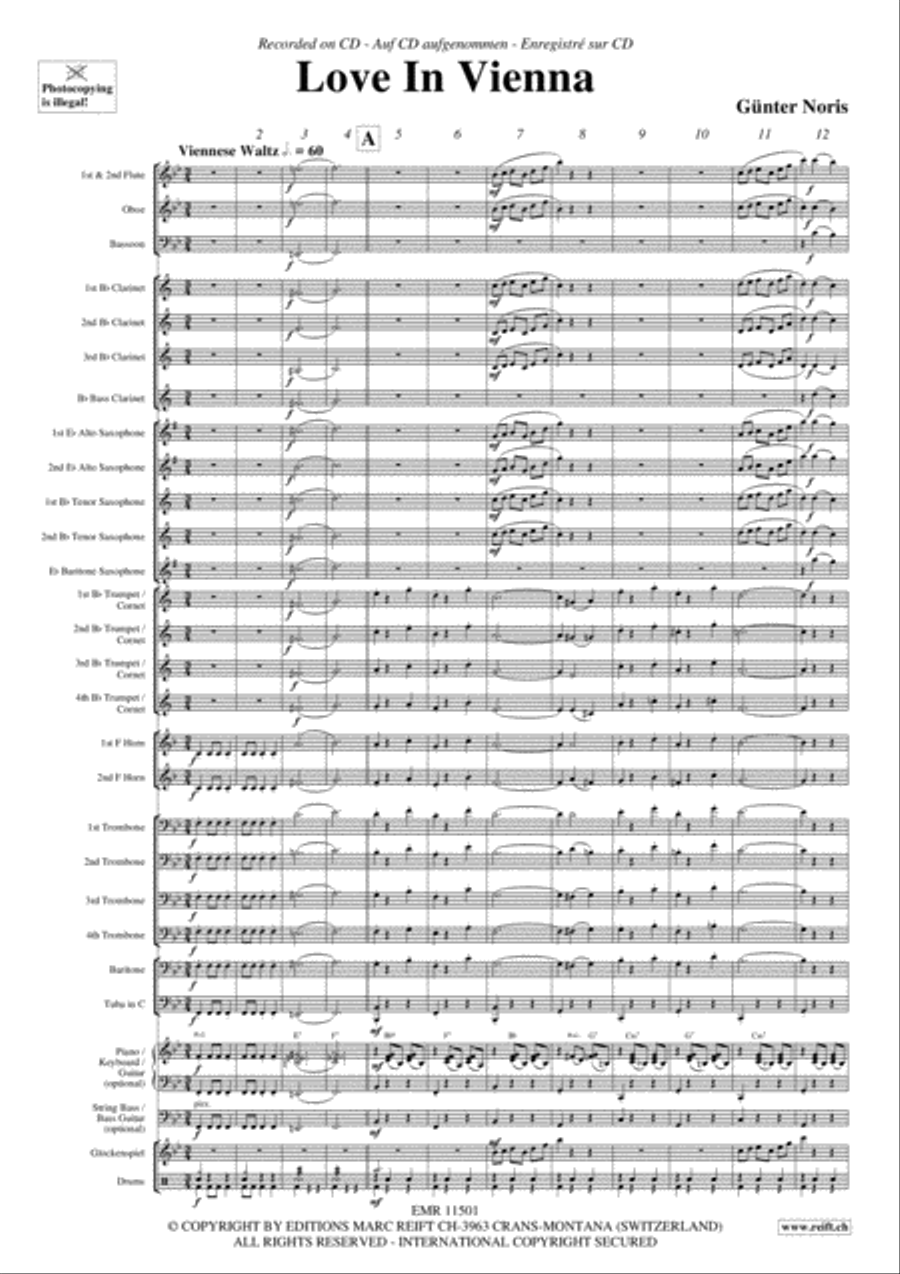 Love In Vienna Concert Band scores gallery preview page 4