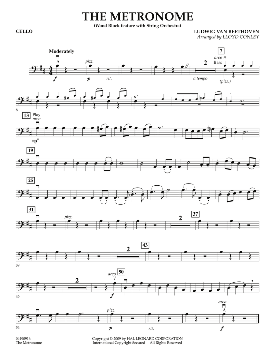 The Metronome - Cello The Metronome - Cello Orchestra scores gallery preview page 1