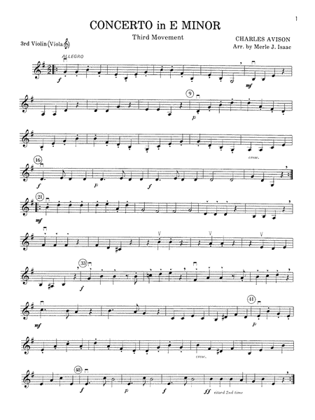 Highland/Etling String Quartet Series: Set 2: 3rd Violin (Viola [TC])